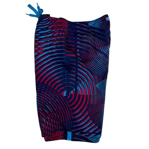 Oakley Mens Sz 33 Multi Colored Geometric Pattern Swim Beach Pool Board Shorts - Picture 4 of 9